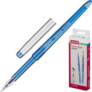 Ручка гелевая синяя Attache Harmony 3 шт