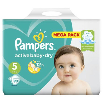 Подгузники PAMPERS Active Baby Dry 11-16 кг 90шт