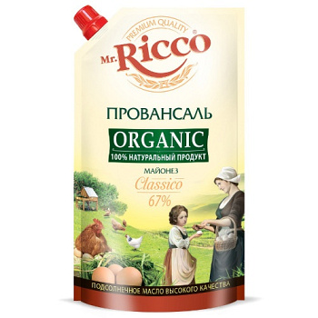 Майонез Mr.Ricco Organic Провансаль 800мл