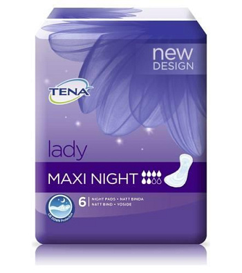 Прокладки гигиенические Tena Lady Maxi Night 6шт