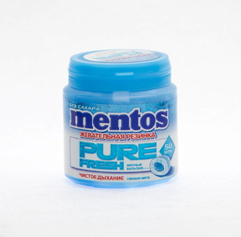 Жевательная резинка Mentos Pure Fresh, свежая мята, 50 шт.