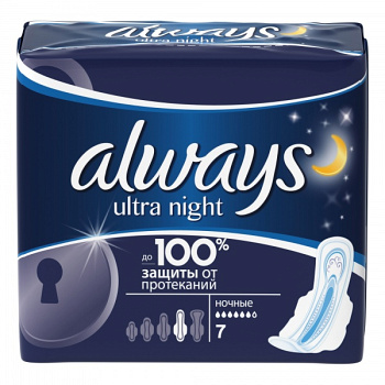 Прокладки ALWAYS ultra night 