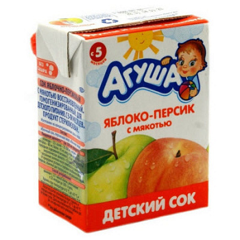 Сок Агуша Яблоко-персик 0,2 л
