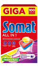 Таблетки Somat All in One для посудомоечных машин Лимон&Лайм 100шт