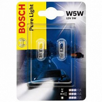 Автомобильная лампа W5W стандарт Bosch