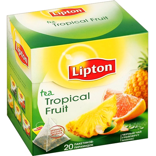 Чай черный LIPTON грейпфрут и ананас пирамидки 20х2г