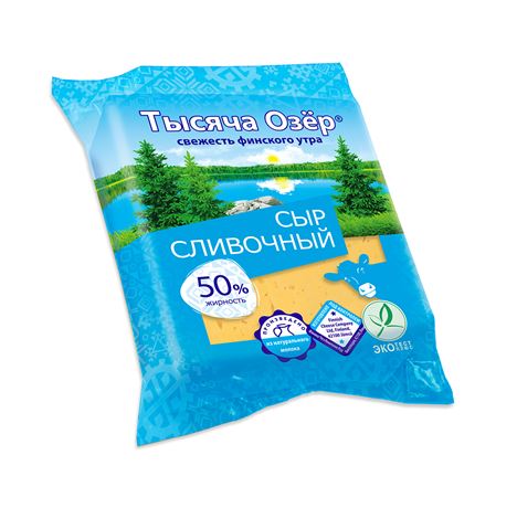 Сыр Тысяча Озер Сливочный 50% 240 гр