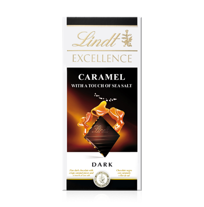 Шоколад темный с карамелью и солью Lindt Excellence 100 гр