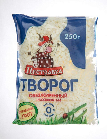 Творог Пестравка 0% 250гр