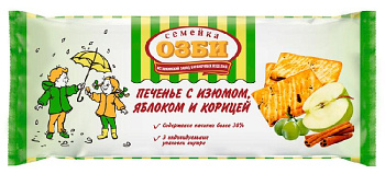 Печенье Семейка ОЗБИ затяжное с изюмом, яблоком и корицей, 600г