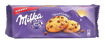 Печенье Milka с кусочками молочного шоколада, 168г