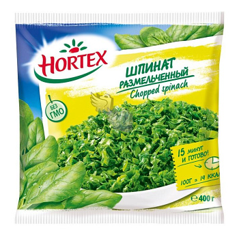 Шпинат Hortex резанный 400 г