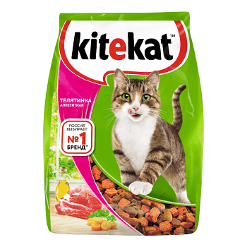 Корм для кошек Kitekat аппетитная телятинка 15 кг