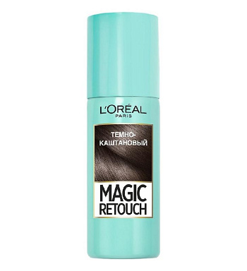 Тонирующий Спрей Для Волос Loreal Paris Magic Retouch Темно-Каштановый 75 мл