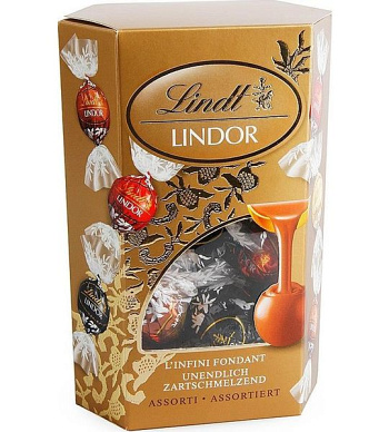 Конфеты LINDOR ассорти из молочного шоколада 200г