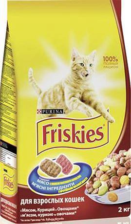 Корм сухой для кошек FRISKIES с мясом 2кг