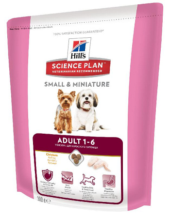 Корм Hill's Science Plan для взрослых собак мелких и миниатюрных пород с курицей 300 г