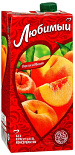 Нектар Любимый персик и яблоко с мякотью, 0.95л