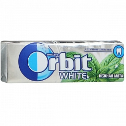 Жевательная резинка Orbit White нежная мята 10 драже, 13,6г