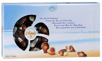 Конфеты Aimee Морские ракушки шоколадные с начинкой пралине 500г