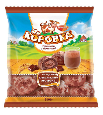 Пряники Коровка Со вкусом шоколадное молоко 300г