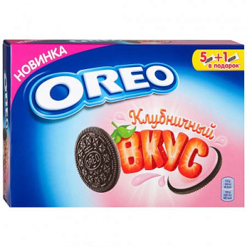 Печенье OREO с какао и начинкой со вкусом клубники 228г