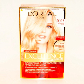 Краска для волос Loreal Excellence тон 10.13 Легендарный блонд. 176 мл