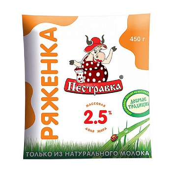 Ряженка Пестравка 2,5% 450 гр