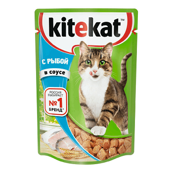 Корм для кошек Kitekat с рыбой в соусе 85 г